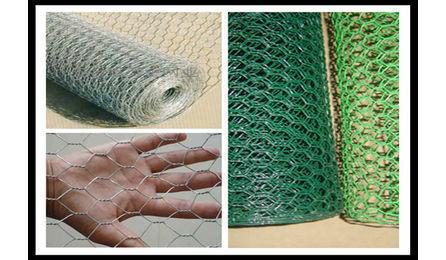 Foto do insumo SINAPI 37712 — TELA ARAME GALVANIZADO REVESTIDO COM POLIMERO, MALHA HEXAGONAL DUPLA TORCAO, 8 X