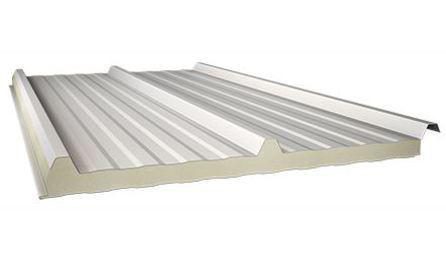 Foto do insumo SINAPI 43071 — TELHA TERMOISOLANTE REVESTIDA EM ACO GALVALUME, FACE SUPERIOR TRAPEZOIDAL E FACE