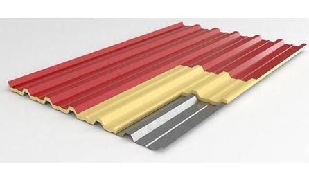 Foto do insumo SINAPI 39522 — TELHA TERMOISOLANTE REVESTIDA EM ACO GALVANIZADO, FACES SUPERIOR E INFERIOR EM T