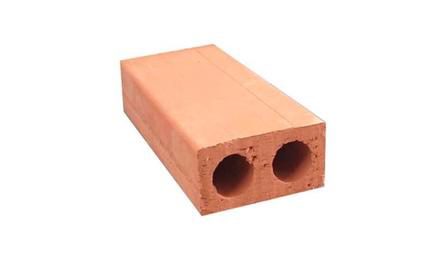 Foto do insumo SINAPI 7256 — TIJOLO CERAMICO MACICO APARENTE 2 FUROS DE *6,5 X 10 X 20* CM (L X A X C)