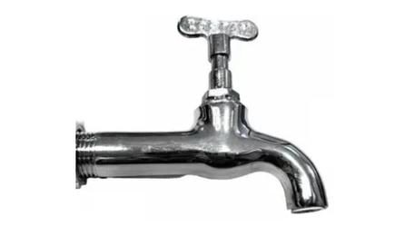 Foto do insumo SINAPI 7604 — TORNEIRA METALICA CROMADA PARA TANQUE / JARDIM, SEM BICO, CANO LONGO, DE PAREDE,