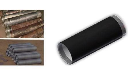 Foto do insumo SINAPI 41697 — TUBO DE REVESTIMENTO, EM ACO, CORPO SCHEDULE 40, PONTEIRA SCHEDULE 80, ROSQUEAVE