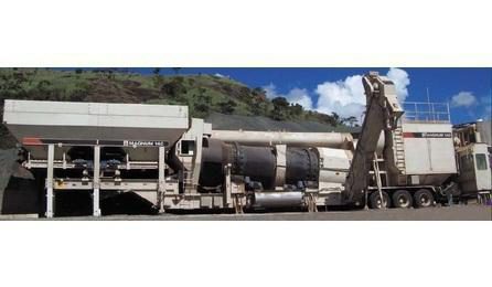 USINA DE ASFALTO A QUENTE, FIXA, TIPO CONTRA FLUXO, CAPACIDADE DE 100 A 140 T/H, POTENCIA DE 280 KW, COM MISTURADOR EXTERNO ROTATIVO