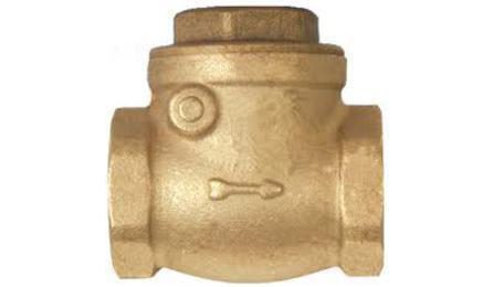 VALVULA DE RETENCAO HORIZONTAL, DE BRONZE (PN-25), 1", 400 PSI, TAMPA DE PORCA DE UNIAO, EXTREMIDADES COM ROSCA