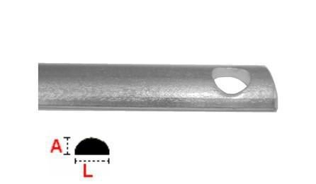 Foto do insumo SINAPI 43596 — VARA FINA PARA CREMONA, EM FERRO ZINCADO BRANCO, COM DIAMETRO DE APROX 10 MM E C